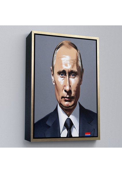 Çerçeveli Dekoratif Kanvas Tablo, Vladimir Putin Rusya Devlet Başkanı TABLO-7737 modelleri