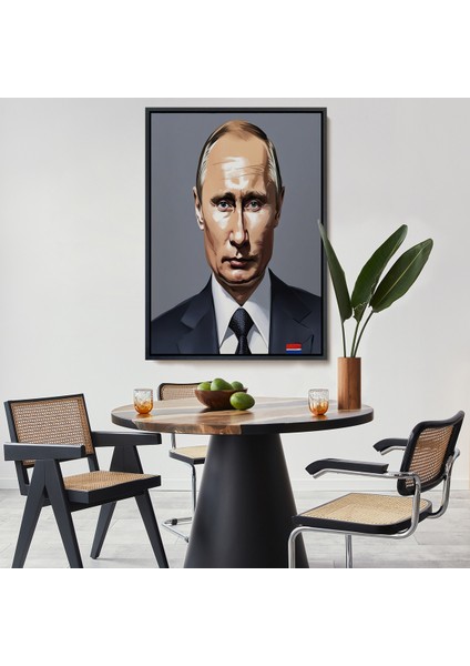 Çerçeveli Dekoratif Kanvas Tablo, Vladimir Putin Rusya Devlet Başkanı TABLO-7737