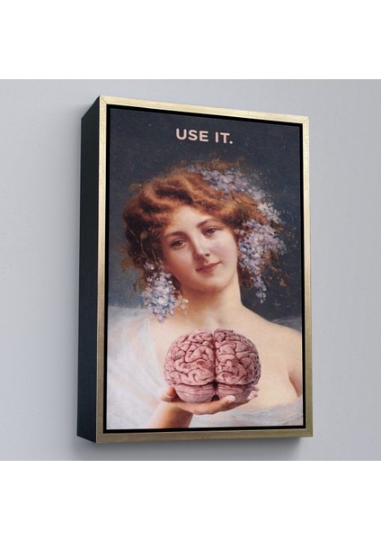 Çerçeveli Dekoratif Kanvas Tablo, Use It Tablo - KULLANIN-7772