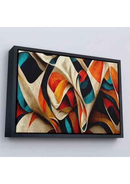 Çerçeveli Dekoratif Kanvas Tablo, Soyut Modern Fütüristik TABLO-7219