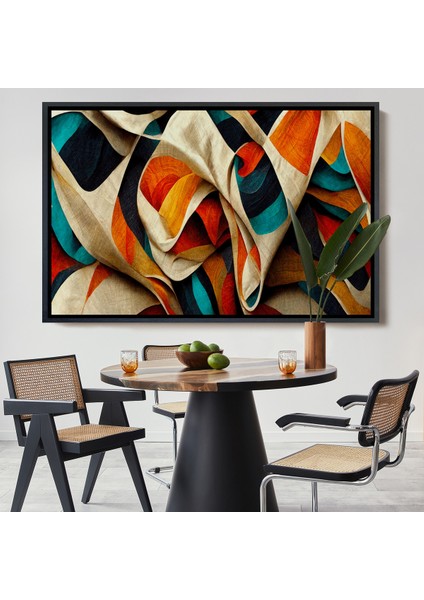 Çerçeveli Dekoratif Kanvas Tablo, Soyut Modern Fütüristik TABLO-7219
