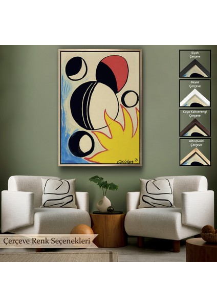 Çerçeveli Dekoratif Kanvas Tablo, Alexander Calder - Güneşin Arkasındaki Paskalya Yumurtaları -7286