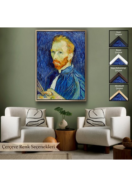 Çerçeveli Dekoratif Kanvas Tablo, Vincent Van Gogh - Otoportre TABLO-7456
