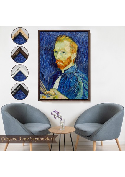 Çerçeveli Dekoratif Kanvas Tablo, Vincent Van Gogh - Otoportre TABLO-7456