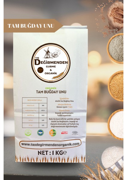 Taş Değirmenden Gurme & Organik Atalık Tam Buğday Unu - 1 Kilo fiyatları