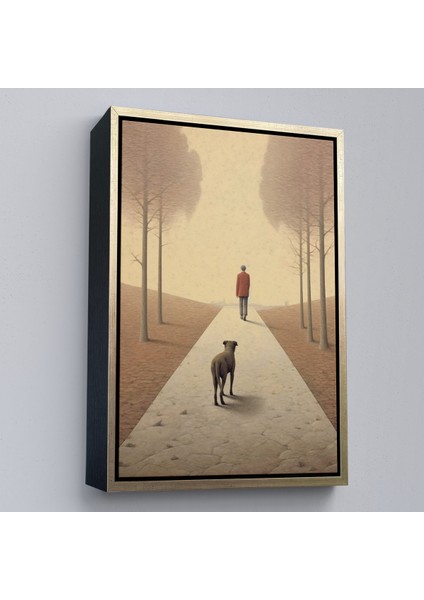 Çerçeveli Dekoratif Kanvas Tablo, Hiçliğe Yürüyen Yalnız Adam TABLO-7520