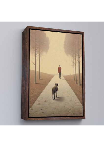 Çerçeveli Dekoratif Kanvas Tablo, Hiçliğe Yürüyen Yalnız Adam TABLO-7520 fiyatları