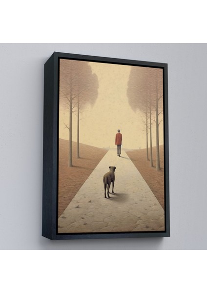 Çerçeveli Dekoratif Kanvas Tablo, Hiçliğe Yürüyen Yalnız Adam TABLO-7520 modelleri
