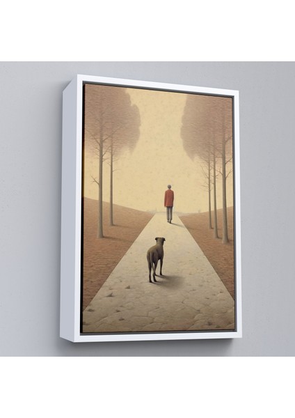 Çerçeveli Dekoratif Kanvas Tablo, Hiçliğe Yürüyen Yalnız Adam TABLO-7520 fırsatları