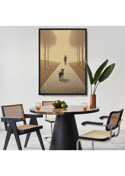 Çerçeveli Dekoratif Kanvas Tablo, Hiçliğe Yürüyen Yalnız Adam TABLO-7520