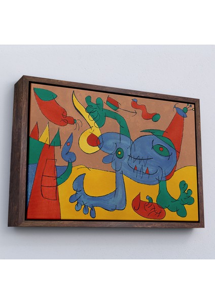 Çerçeveli Dekoratif Kanvas Tablo, Joan Miro Soyut Sanat TABLOSU-7068 fiyatları