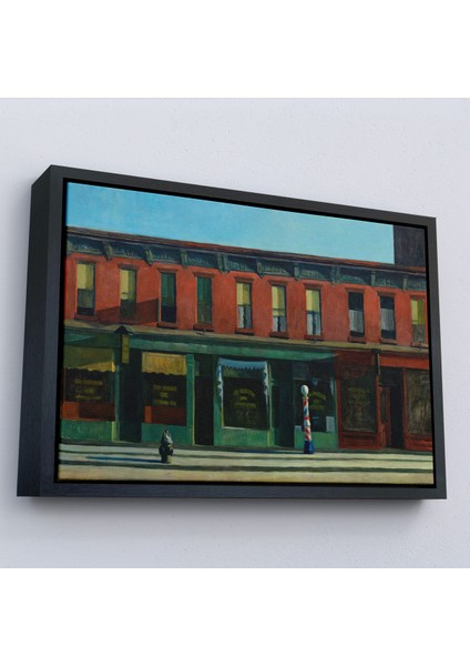 Çerçeveli Kanvas Tablo, Edward Hopper - Pazar Sabahının Erken Saatleri - Early Sunday MORNING-7069 modelleri