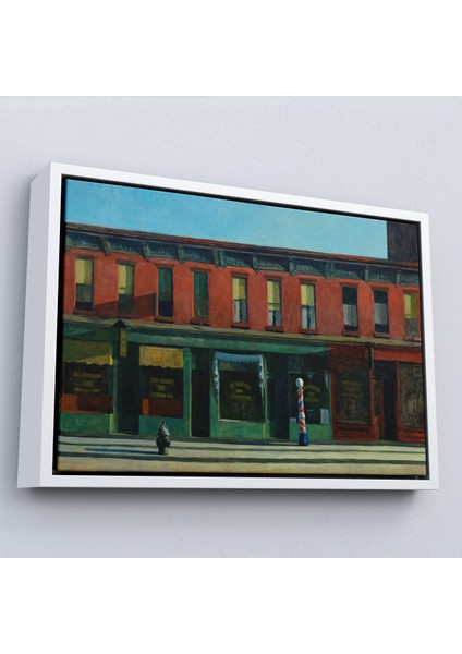 Çerçeveli Kanvas Tablo, Edward Hopper - Pazar Sabahının Erken Saatleri - Early Sunday MORNING-7069 fırsatları