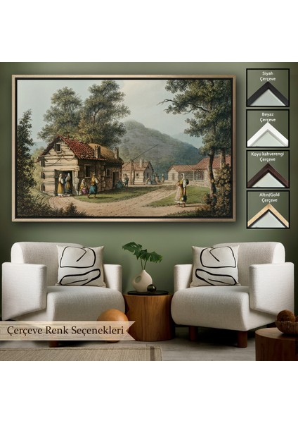 Çerçeveli Dekoratif Kanvas Tablo, Luigi Mayer'in Osmanlı Hakimiyeti Isimli TABLOSU-7023