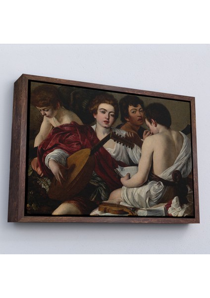 Çerçeveli Dekoratif Kanvas Tablo, Caravaggio - Müzisyenler Tablo - The MUSICIANS-7144 fiyatları