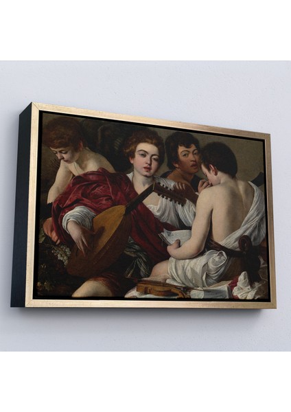 Çerçeveli Dekoratif Kanvas Tablo, Caravaggio - Müzisyenler Tablo - The MUSICIANS-7144 modelleri