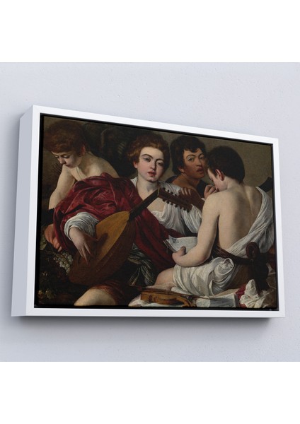 Çerçeveli Dekoratif Kanvas Tablo, Caravaggio - Müzisyenler Tablo - The MUSICIANS-7144 fırsatları