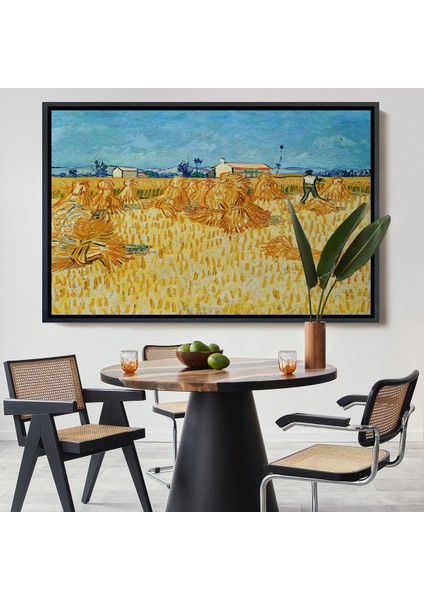 Çerçeveli Dekoratif Kanvas Tablo, Vincent Van Gogh Provencede Hasat TABLO-7148