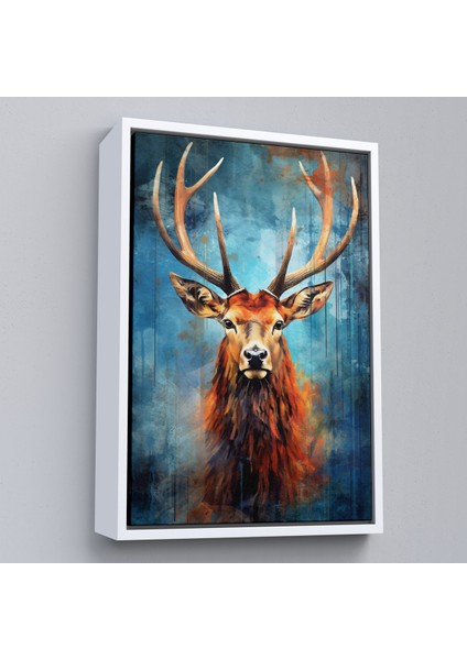 Çerçeveli Dekoratif Kanvas Tablo, Suluboya Geyik TABLOSU-7536 fırsatları