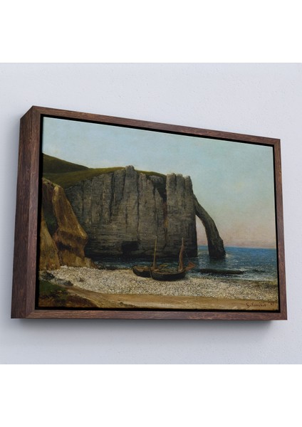 Çerçeveli Dekoratif Kanvas Tablo, Gustave Courbet - Etretat Kayalıkları TABLOSU-7073 fiyatları