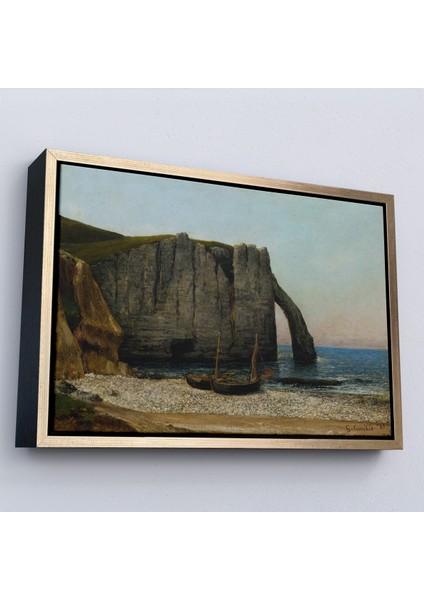 Çerçeveli Dekoratif Kanvas Tablo, Gustave Courbet - Etretat Kayalıkları TABLOSU-7073 modelleri