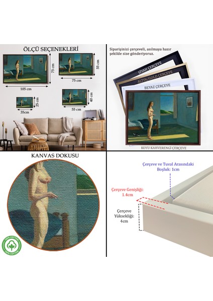 Çerçeveli Dekoratif Kanvas Tablo, Güneşte Bir Kadın TABLOSU-7048 indirimleri