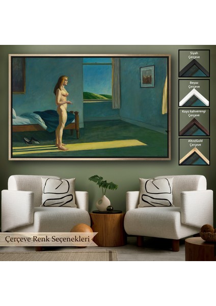 Çerçeveli Dekoratif Kanvas Tablo, Güneşte Bir Kadın TABLOSU-7048