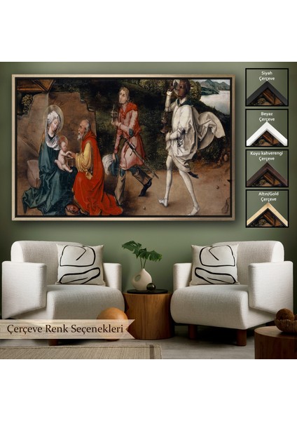 Çerçeveli Dekoratif Kanvas Tablo, Albrecht Dürer - Magi'nin Hayranlığı TABLOSU-7049
