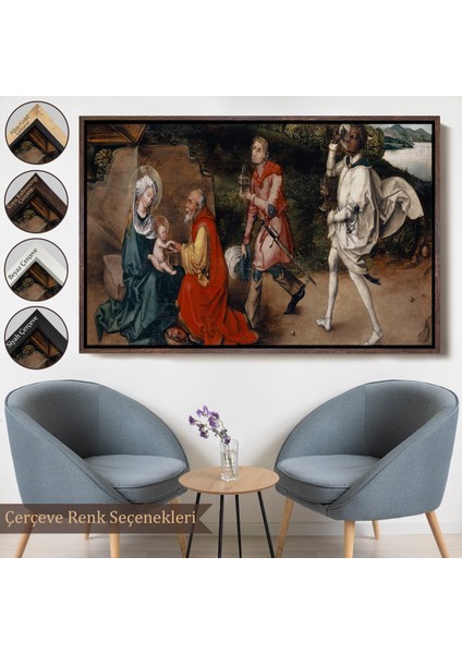 Çerçeveli Dekoratif Kanvas Tablo, Albrecht Dürer - Magi'nin Hayranlığı TABLOSU-7049