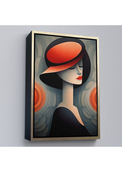Çerçeveli Dekoratif Kanvas Tablo, Vintage Güzel Kadın TABLOSU-7543 modelleri