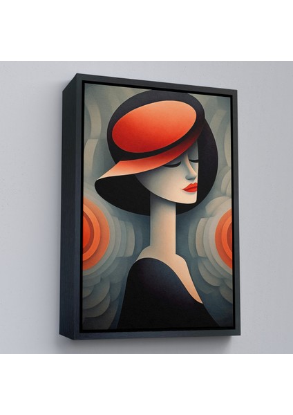 Çerçeveli Dekoratif Kanvas Tablo, Vintage Güzel Kadın TABLOSU-7543 fırsatları
