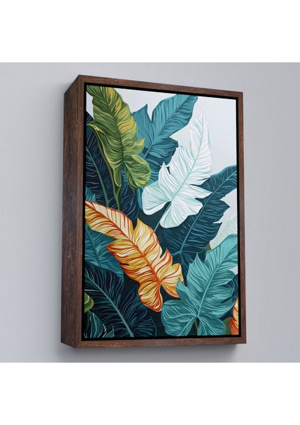 Çerçeveli Dekoratif Kanvas Tablo, Renkli Yapraklar TABLO-7567 fiyatları