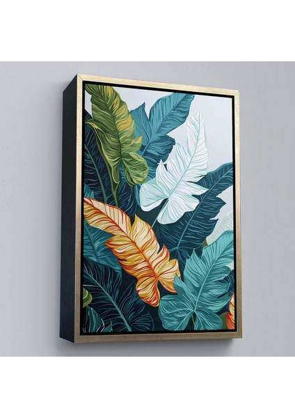 Çerçeveli Dekoratif Kanvas Tablo, Renkli Yapraklar TABLO-7567 modelleri