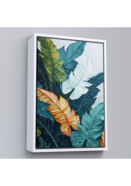 Çerçeveli Dekoratif Kanvas Tablo, Renkli Yapraklar TABLO-7567 fırsatları