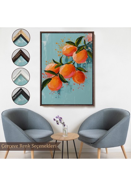 Çerçeveli Dekoratif Kanvas Tablo, Limon Dalı TABLO-7570