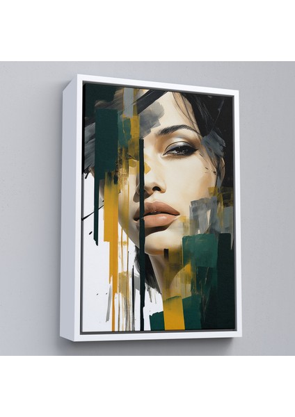 Çerçeveli Dekoratif Kanvas Tablo, Güzel Kadın TABLOSU-7572