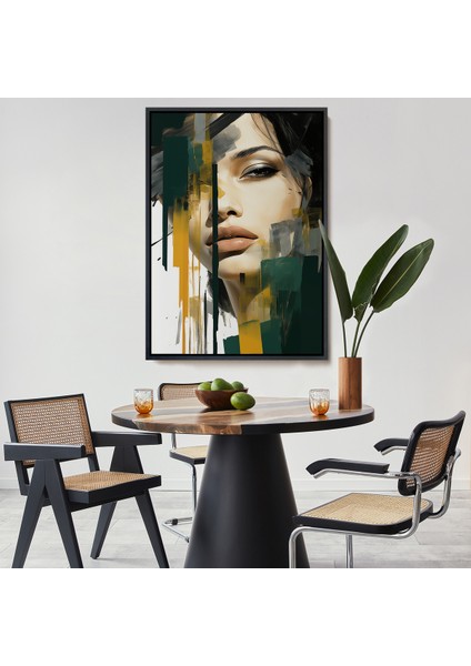 Çerçeveli Dekoratif Kanvas Tablo, Güzel Kadın TABLOSU-7572