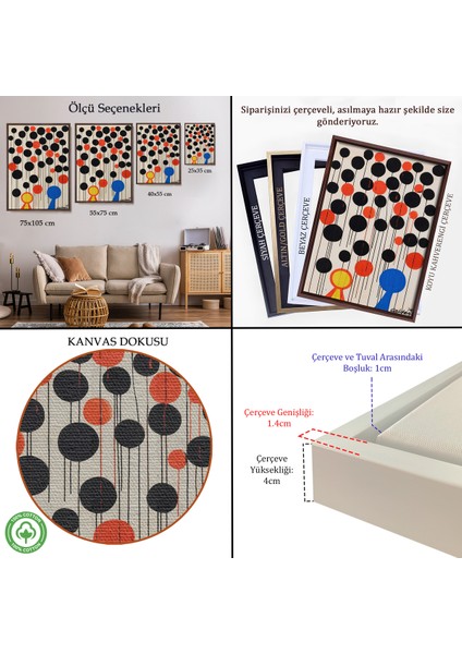 Çerçeveli Dekoratif Kanvas Tablo, Alexander Calder - Envol TABLO-7291 indirimleri