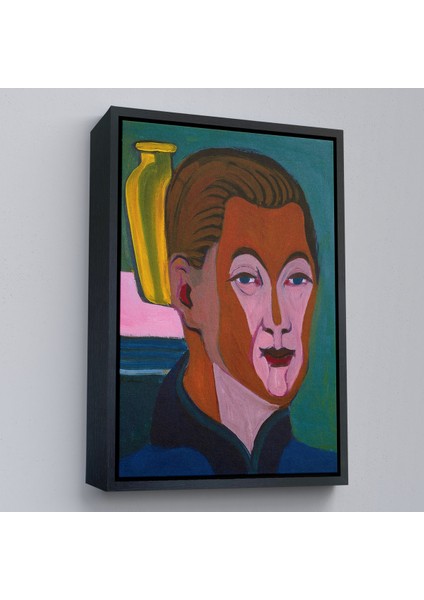 Çerçeveli Dekoratif Kanvas Tablo, Ernst Ludwig Kirchner - Ressamın Başkanı TABLOSU-7406 modelleri