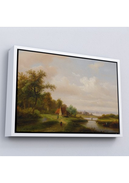 Çerçeveli Dekoratif Kanvas Tablo, Ortaçağ Rusyası Köy Evi Manzarası TABLO-7021