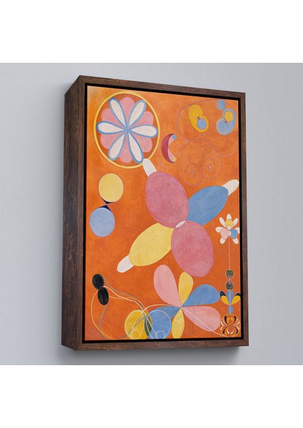 Çerçeveli Dekoratif Kanvas Tablo, Hilma Af Klint - Turuncu Tablo - The Ten Largest NO-7435 fiyatları