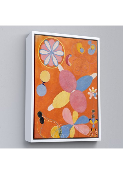 Çerçeveli Dekoratif Kanvas Tablo, Hilma Af Klint - Turuncu Tablo - The Ten Largest NO-7435 fırsatları