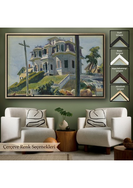 Çerçeveli Dekoratif Kanvas Tablo, Edward Hopper, Haskell's House - Haskell'in Evi TABLOSU-7078