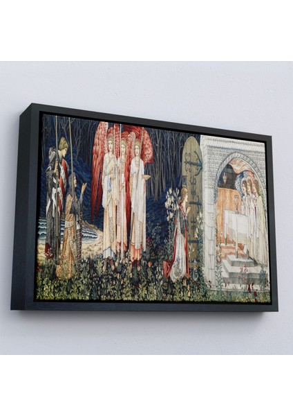 Çerçeveli Dekoratif Kanvas Tablo, William Morris Kutsal Kase TABLOSU-7033 modelleri