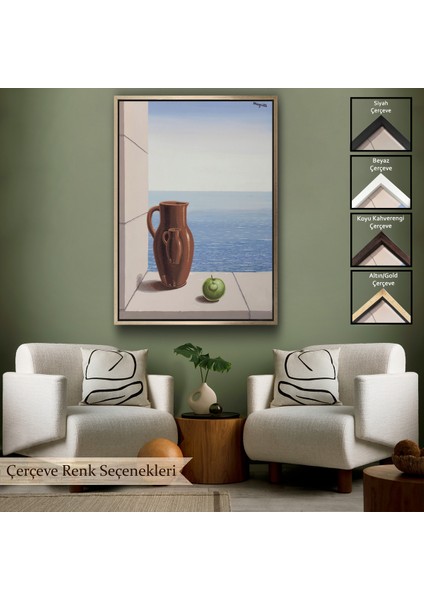 Çerçeveli Dekoratif Kanvas Tablo, Rene Magritte - Stimülasyon Hedefi TABLOSU-7412