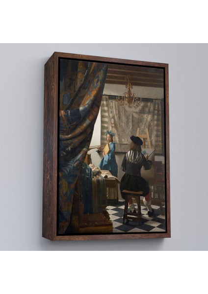 Çerçeveli Dekoratif Kanvas Tablo, Johannes Vermeer - Resim Çizme TABLOSU-7422 fiyatları