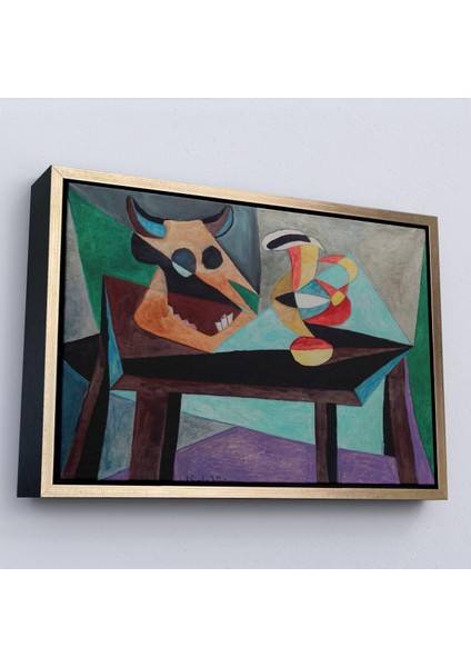 Çerçeveli Dekoratif Kanvas Tablo, Pablo Picasso - Boğa Kafası TABLO-7103