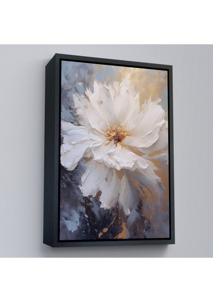 Çerçeveli Dekoratif Kanvas Tablo, Beyaz Çiçek TABLOSU-7597 fırsatları