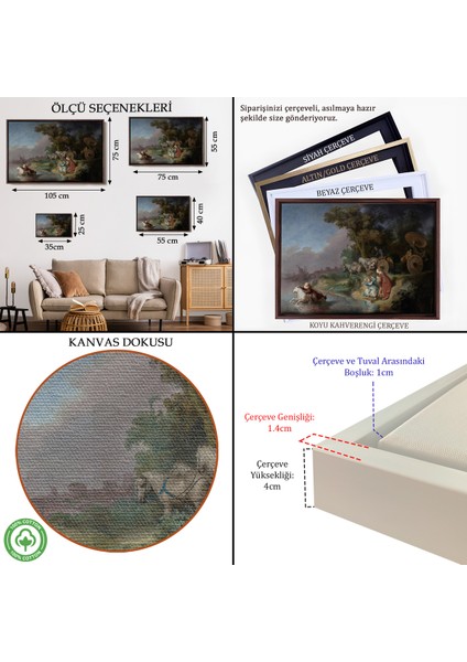 Çerçeveli Dekoratif Kanvas Tablo, Rembrandt - Avrupalının Kaçırılışı - The Abduction Of EUROPA-7138 indirimleri