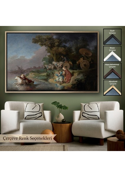 Çerçeveli Dekoratif Kanvas Tablo, Rembrandt - Avrupalının Kaçırılışı - The Abduction Of EUROPA-7138